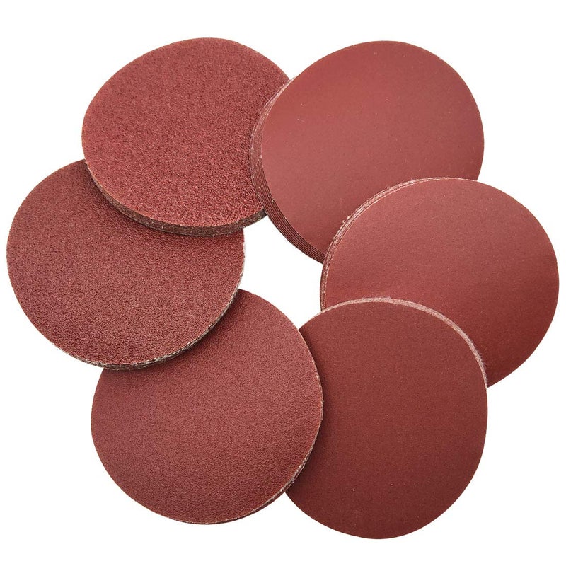Sipery 60Pcs Sanding Discs 4 inch Aluminum Oxide Hook and Loop Sanding Pads 60/80/120/240/320/600 Grit Flocking Sandpaper - Image 1